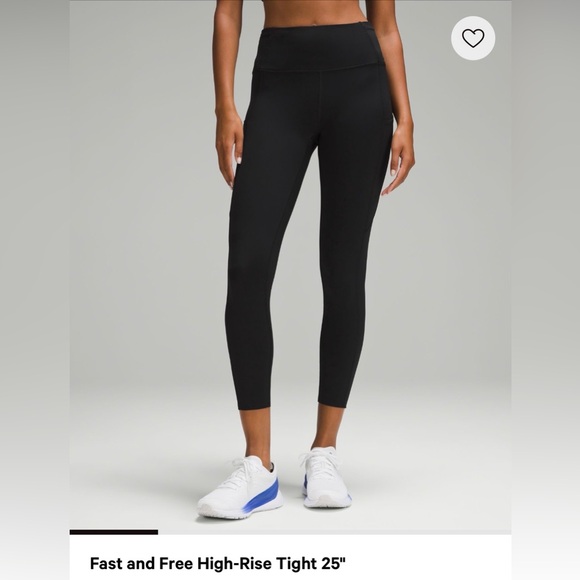 lululemon fast and free high rise tight 25” size 18 - Picture 2 of 16